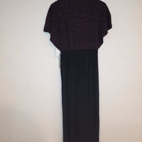 NWT London Times Two Tone Metallic Knit Jumpsuit Size 4 - Picture 4 of 8